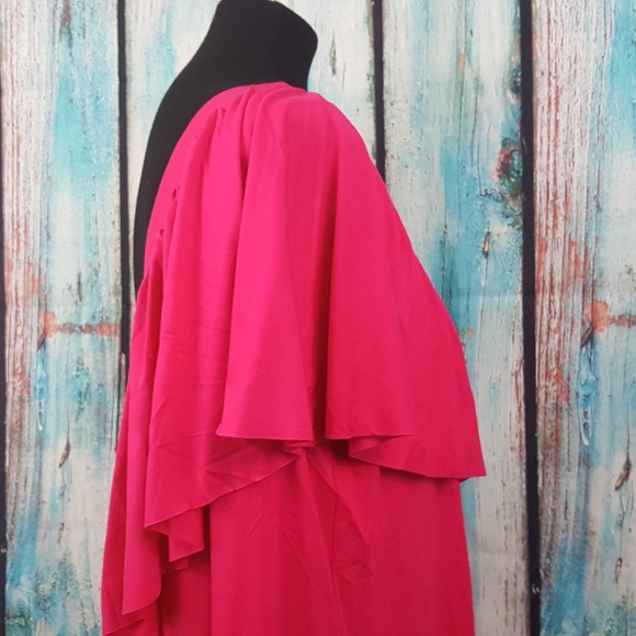 NWT Three Dots Jersey Ruffle One-Shoulder Dress - Picture 4 of 5